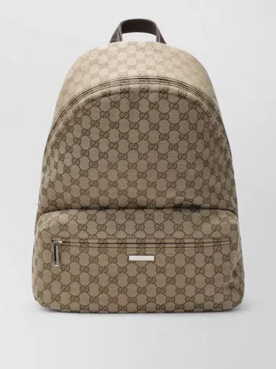 Gucci Backpack Adjustable Straps Front Zip Pocket