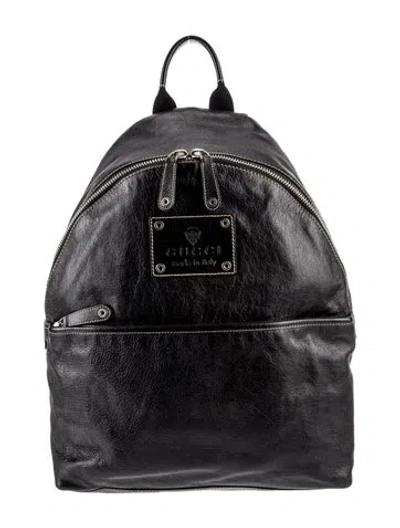 Pre-owned Gucci Backpack In Black