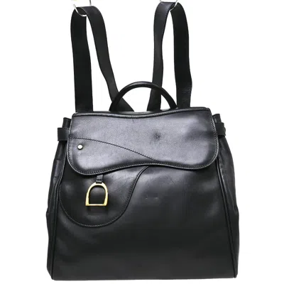 Pre-owned Gucci Backpack Leather Black Leather Backpack Bag ()