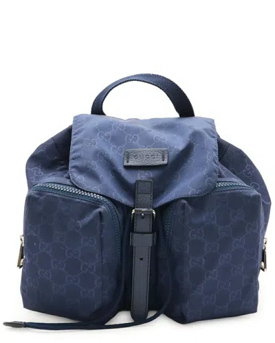 Gucci Backpack Navy (authentic Pre-loved) In Blue