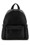 Gucci Jumbo Leather Gg Backpack With Adjustable Straps
