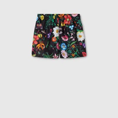 Gucci Badeshorts Aus Nylon Mit Print In Black