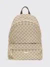 Gucci Beige Polyester Backpack In Blue
