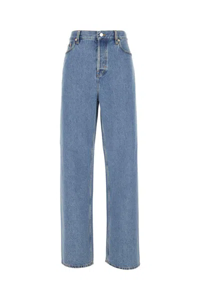 Gucci Baggy Denim Cotton Jeans In Blue