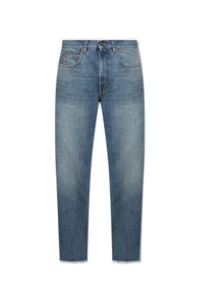 Gucci Baggy Stonewashed Denim Jeans In Blue