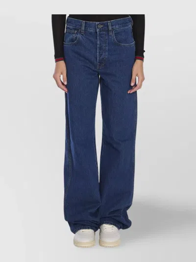 Gucci Baggy Wide-leg Denim Trousers Design In Blue