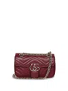 Gucci Small Gg Marmont Shoulder Bag In Red