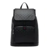Gucci Medium Gg Emblem Backpack In Black