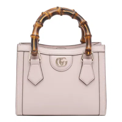 Gucci Small Diana Leather Handbag In Pink