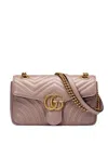 Gucci Gg Marmont Small Leather Shoulder Bag In Porcel Rose
