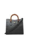 Gucci Diana Black Leather Bag In Black