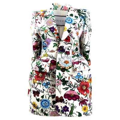 Pre-owned Gucci Balenciaga Fall 2021 Hacker Project Look 62 Flora Jacket In Gray