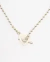 Gucci Ball Chain Heart Silver Necklace