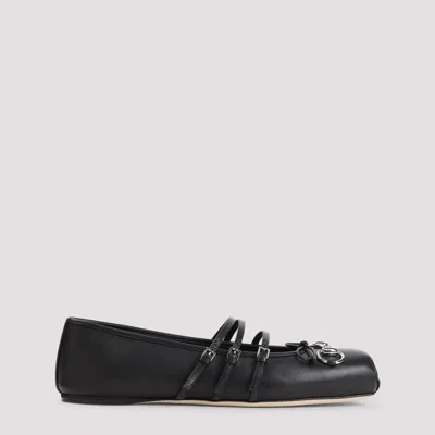 Gucci Ppa Leather Ballet Flats With Horsebit In Black