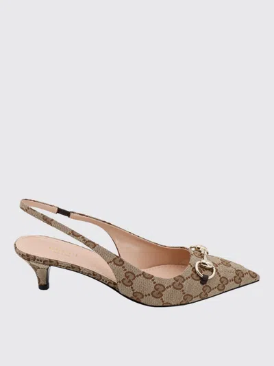 Gucci Women Slingback Collection With Horse Hook In Neutral