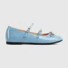 Gucci Ballet Flat With Horsebit In Blue