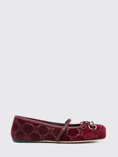Gucci Ballet Flat Woman In Burgundy