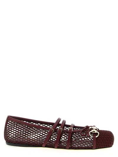 Gucci Ballet Flats In Burgundy