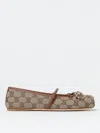 Gucci Horsebit-detailed Leather-trimmed Canvas-jacquard Ballet Flat