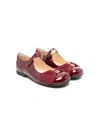Gucci Bow-detail Patent Leather Mary Jane Flats In Ros Anc Po