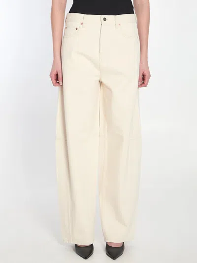 Gucci Wide Legs Balloon Jeans In Neutral