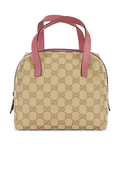 Pre-owned Gucci Balthus Cosmetic Bag In Sand