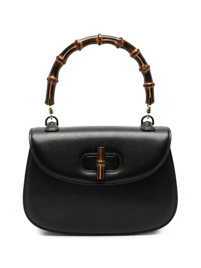 Gucci Bamboo 1947 Cross Body Bag In Schwarz