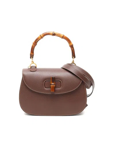 Gucci Bamboo 1947 Medium Top Handle Bag In Brown