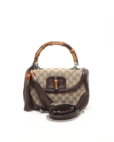 Gucci Bamboo 1947 Medium Top Handle Bag In Brown