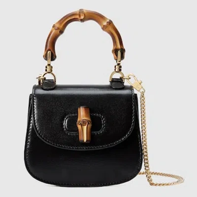 Gucci Bamboo 1947 Nano Bag In Schwarz