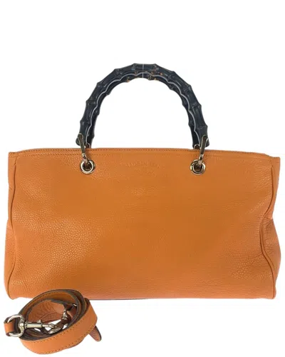 Gucci Bamboo 2way Tote Bag (authentic Pre-loved) In Brown