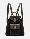 Gucci Bamboo Backpack In Black
