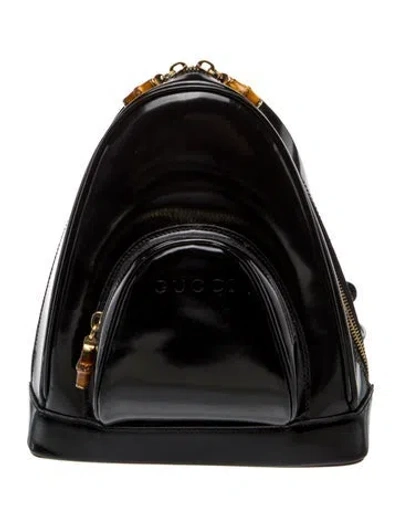 Pre-owned Gucci Bamboo Backpack In Brown