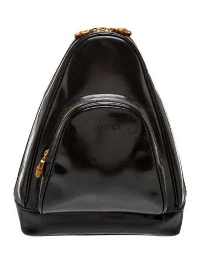 Pre-owned Gucci Bamboo Backpack In Brown
