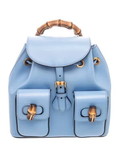 Pre-owned Gucci Bamboo Backpack In Neutral