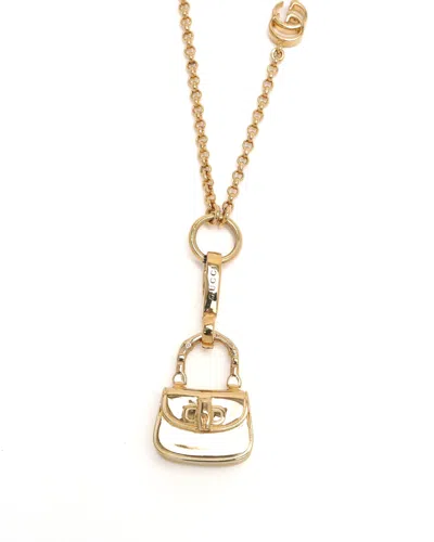 Gucci Bamboo Bag Necklace In Red