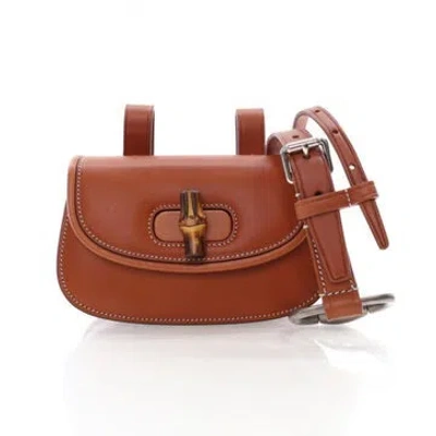 Pre-owned Gucci Bamboo Bamboo 1947 Waist Bag Mini 2023 In Brown