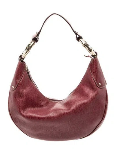 Pre-owned Gucci Bamboo Bamboo Ring Medium In Burgundy