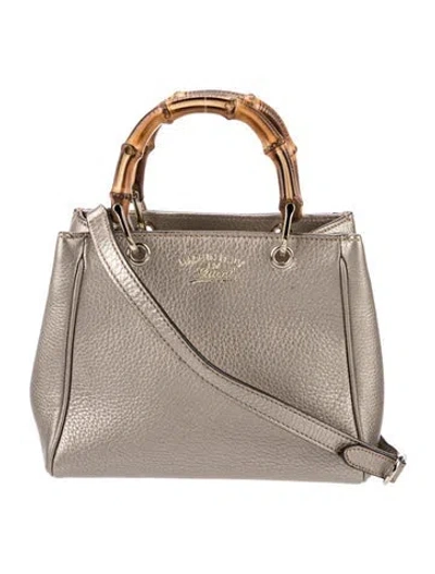 Pre-owned Gucci Bamboo Bamboo Shopper Mini