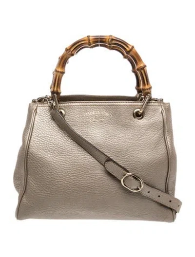 Pre-owned Gucci Bamboo Bamboo Shopper Small