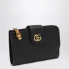 Gucci Logo-plaque Grained-leather Wallet In Black