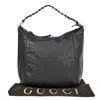 GUCCI GUCCI BAMBOO BLACK LEATHER SHOULDER BAG (PRE-OWNED)