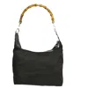 GUCCI GUCCI BAMBOO BLACK SYNTHETIC SHOULDER BAG (PRE-OWNED)