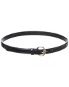 Gucci Bamboo Buckle Thin Leather Belt In Black