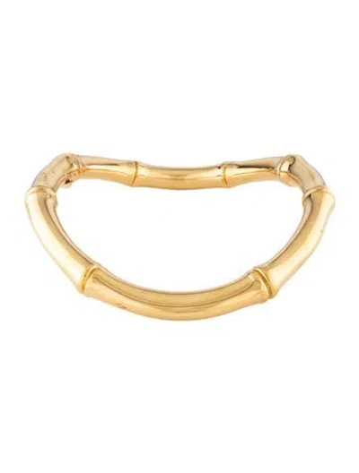 Pre-owned Gucci Bamboo Choker Necklace, 14" In Multi