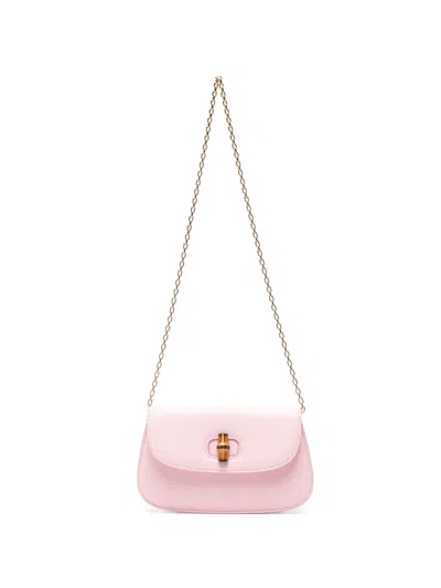 Gucci Bamboo Clutch Bag In Rosa
