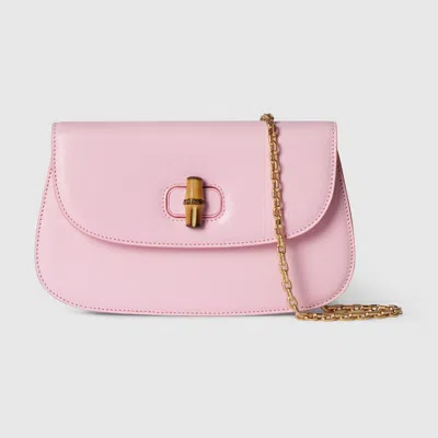 Gucci Bamboo Clutch In Pink