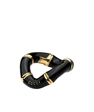 Gucci Bamboo Cuff Bracelet In Black