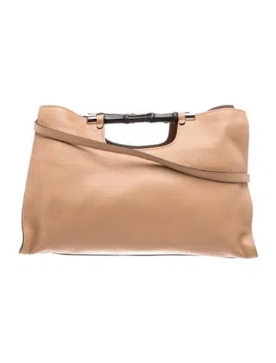 Pre-owned Gucci Bamboo Daily In Brown