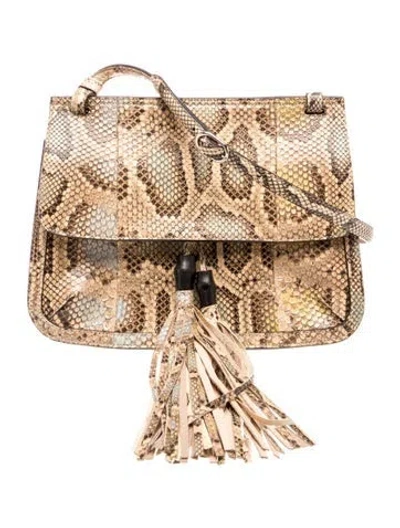 Pre-owned Gucci Bamboo Daily In Neutral
